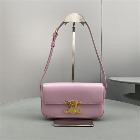 celine triomphe shoulder bag pink|celine snakeskin bag.